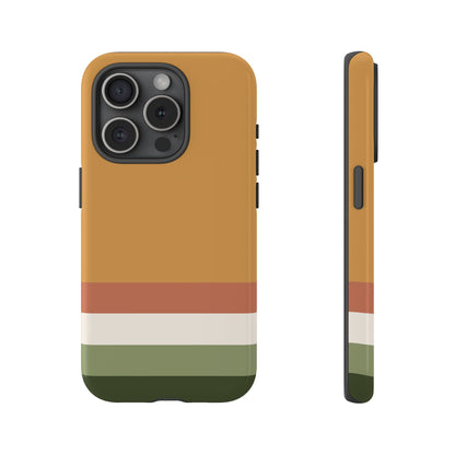 Shockproof autumnal phone cover in sophisticated earthy and neutral shades