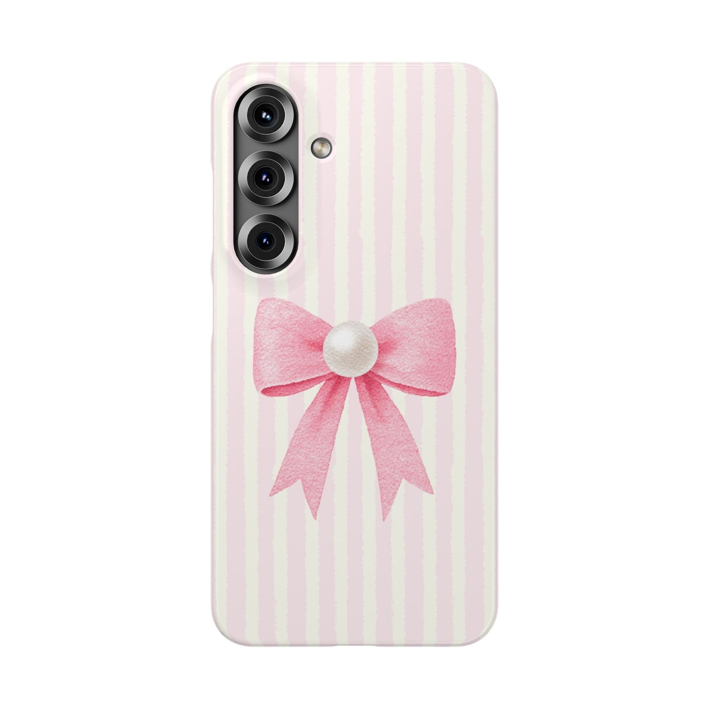 Single ribbon bow centered on stripe Snap Case