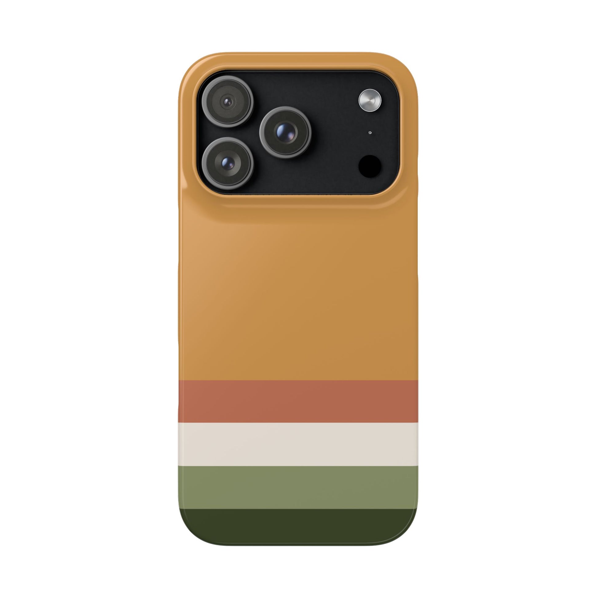 iPhone 17 Pro smooth matte finish on an autumn earth tones minimalist snap case