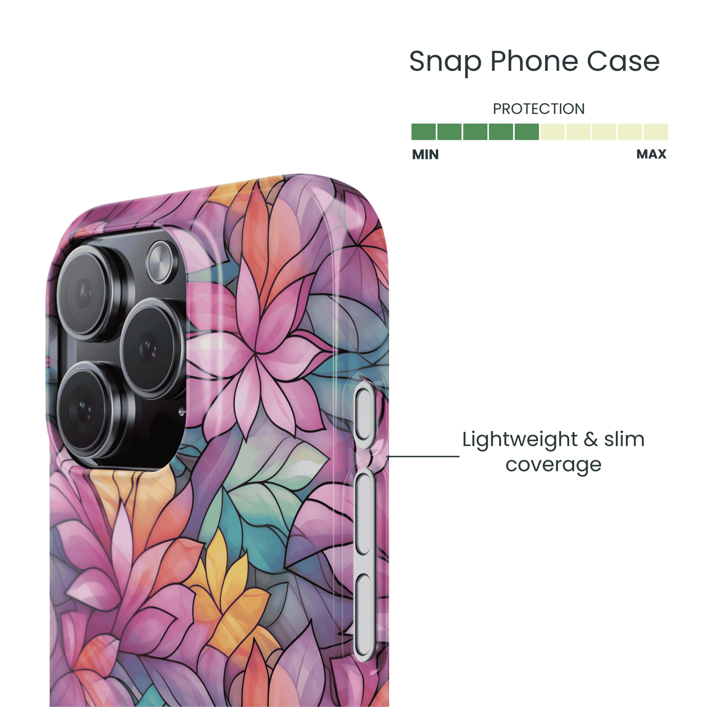 Bulk free floral shell showing edge-to-edge mosaic printing