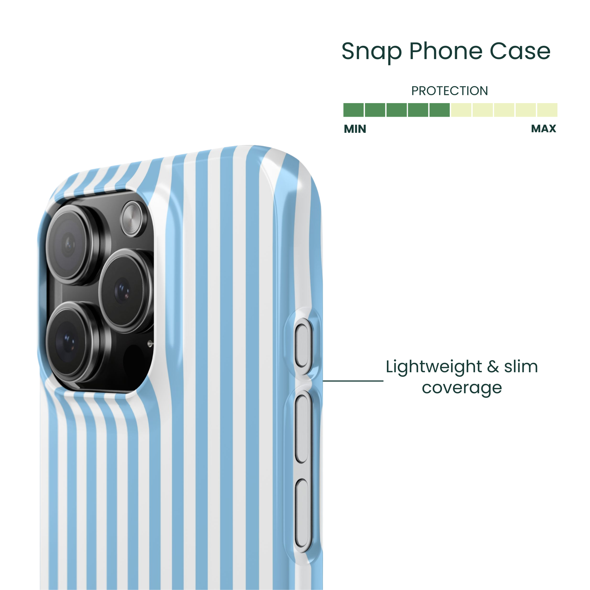 Snap Phone Case Protection Info - Lightweight