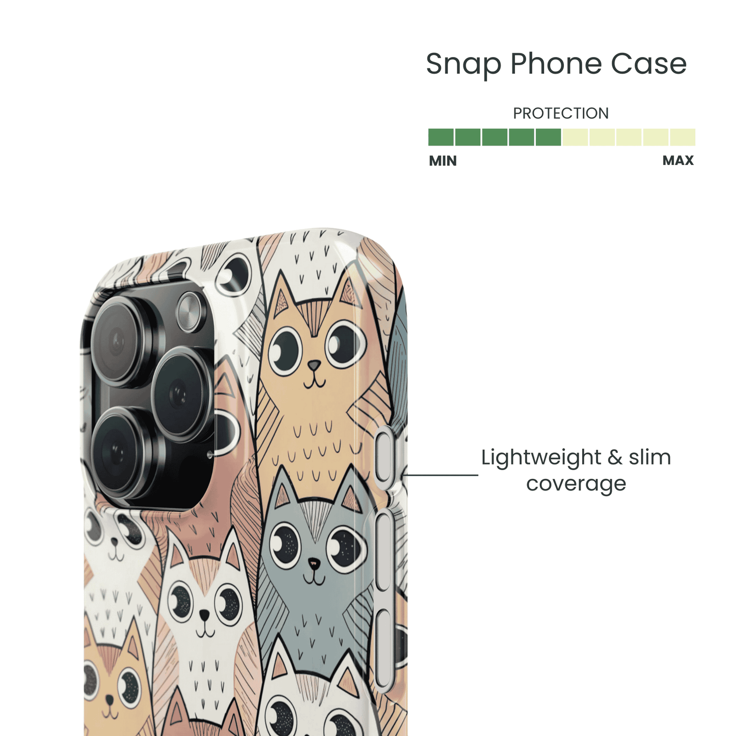 Snap Phone Case Protection Info - Lightweight