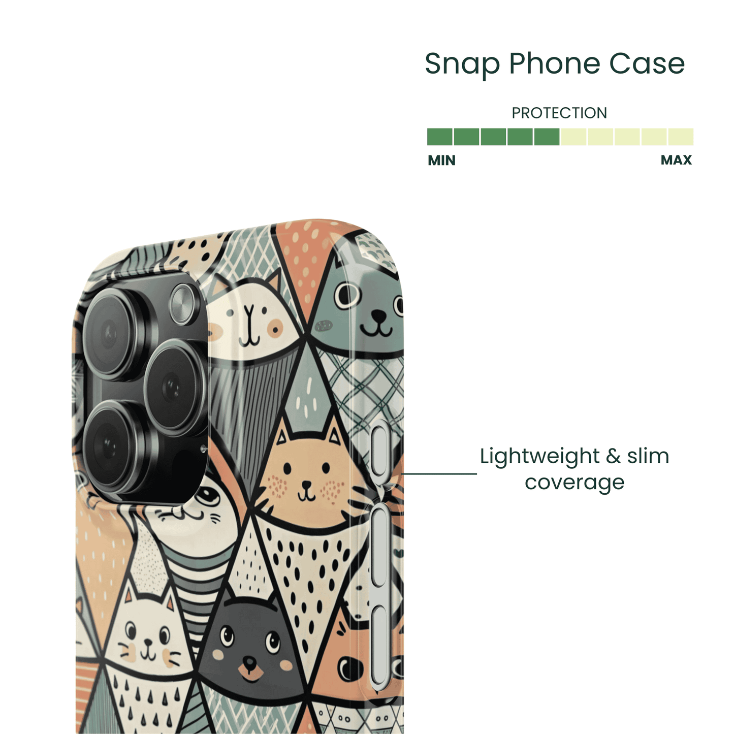 Snap Phone Case Protection Info - Lightweight