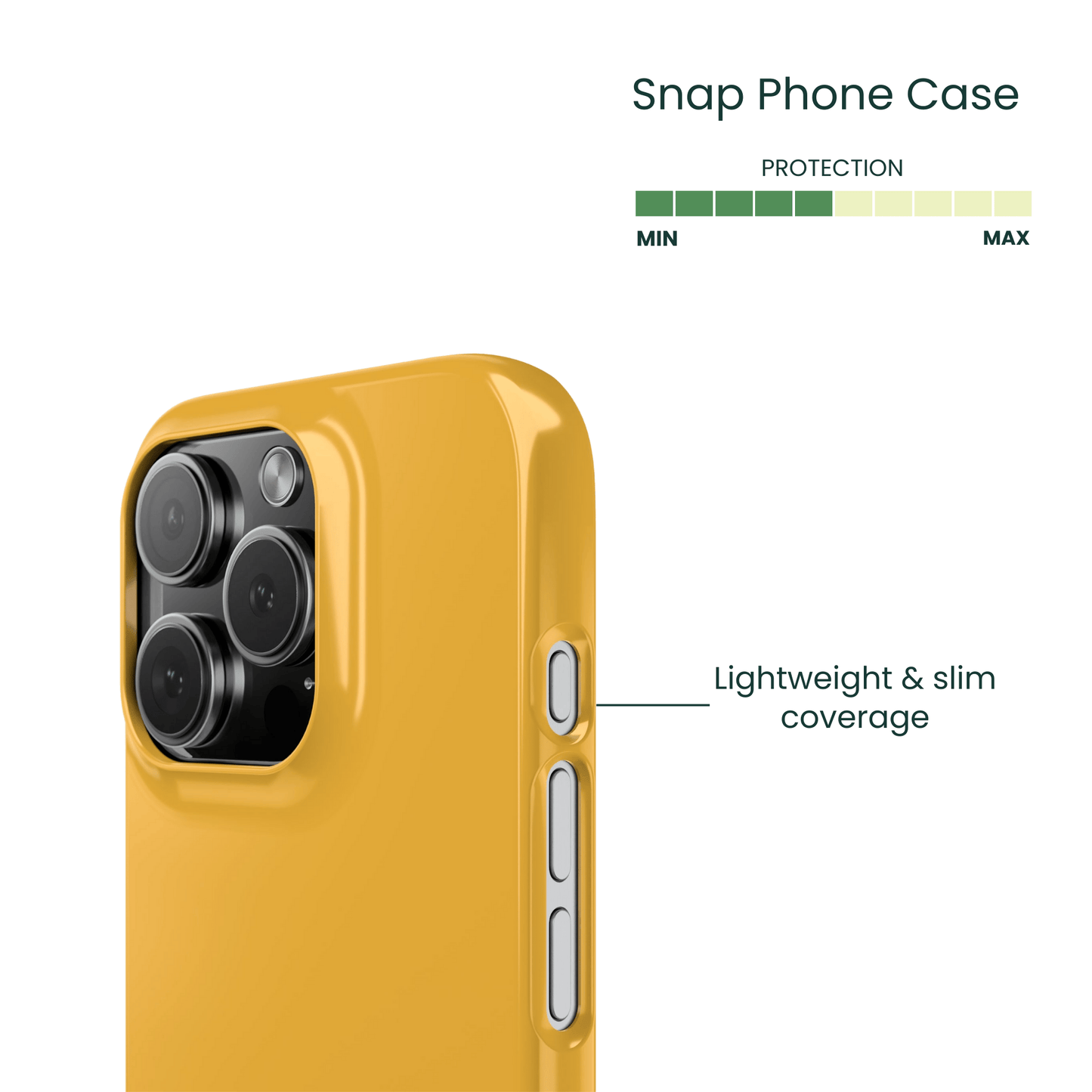 Snap Phone Case Protection Info - Lightweight