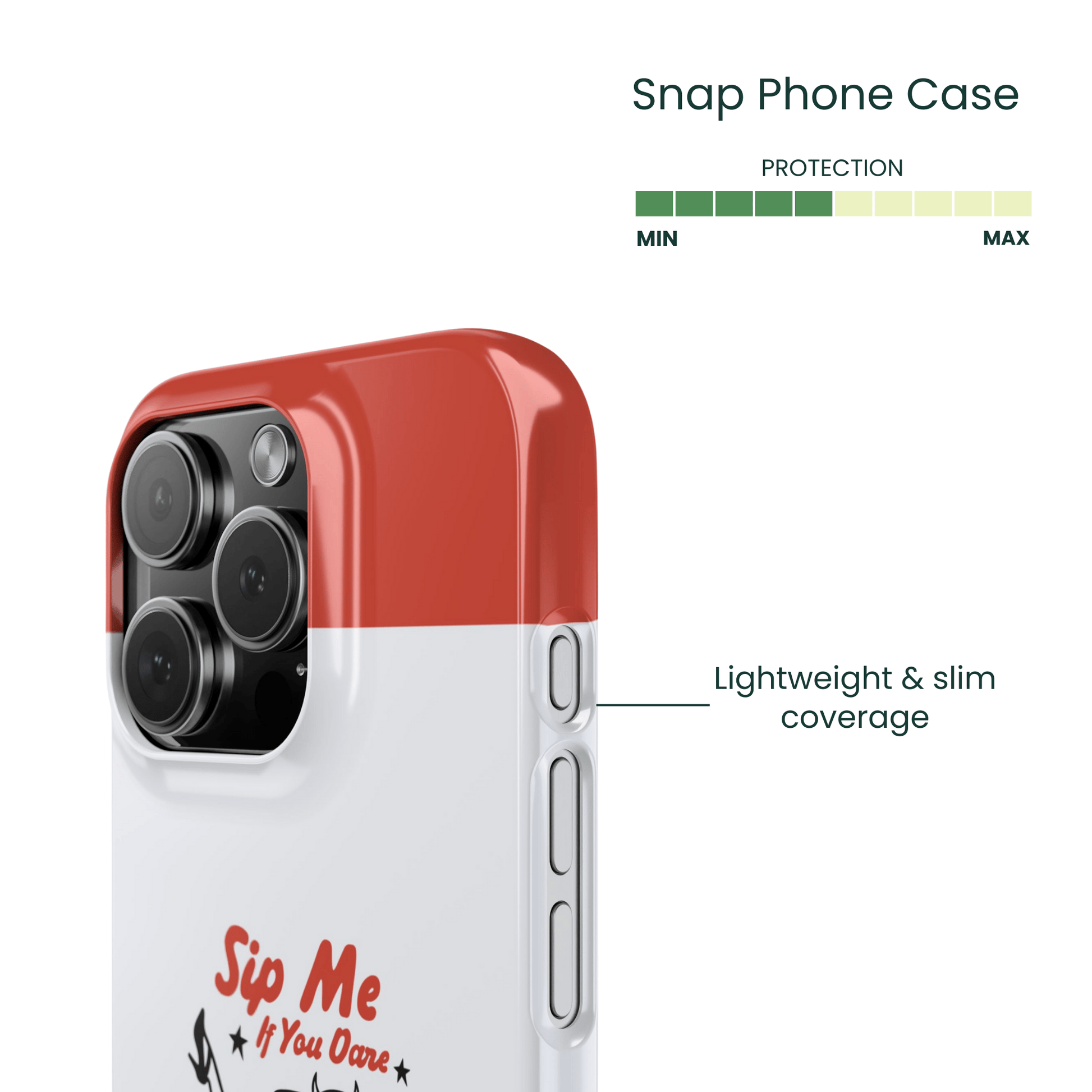 Snap Phone Case Protection Info - Lightweight