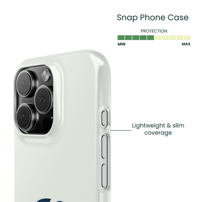 Side profile of the lightweight Number 6 snap case on a mobile phone