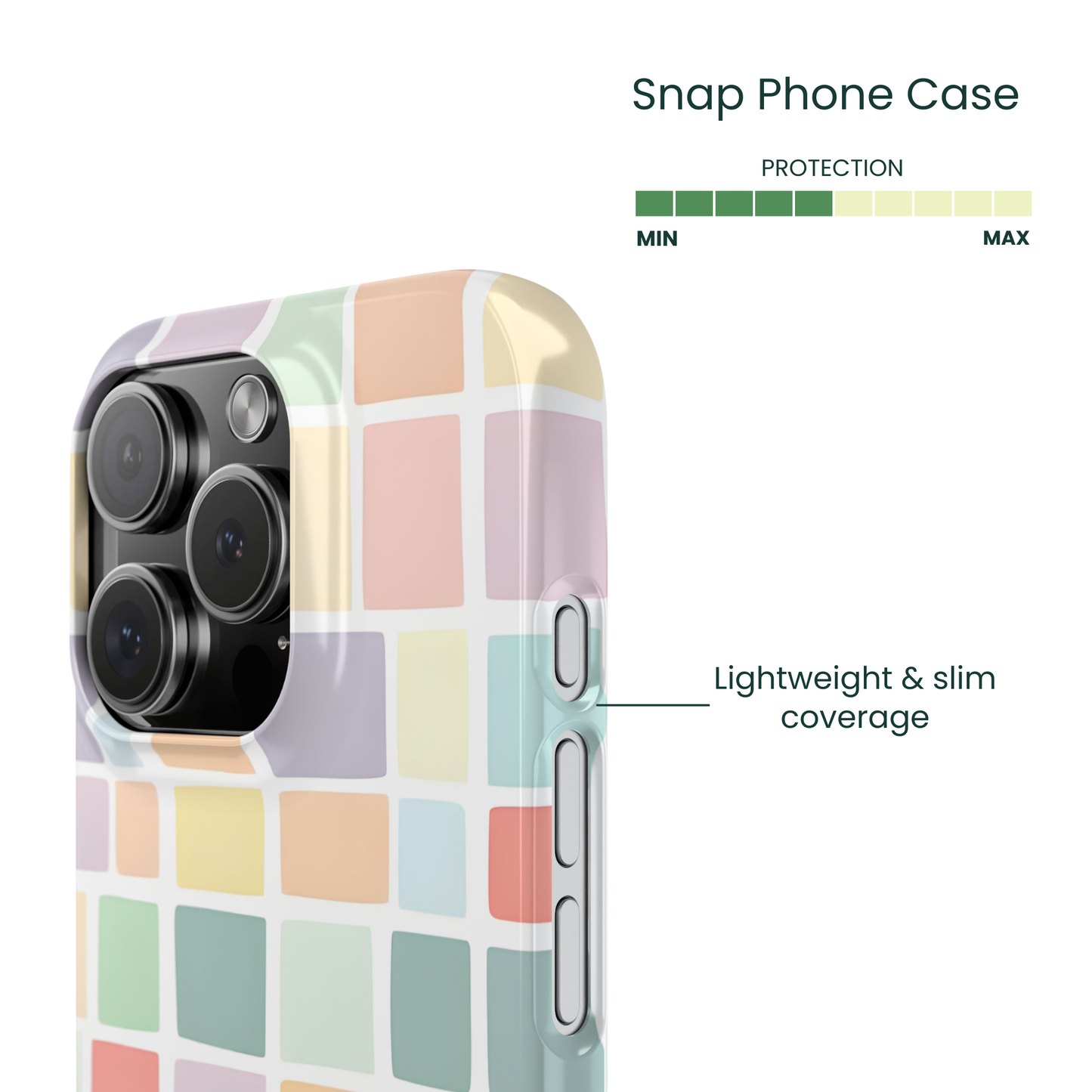 Snap Phone Case Protection Info - Lightweight