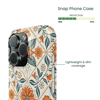 Side view of the slim Mosaic Bloom tiled pattern