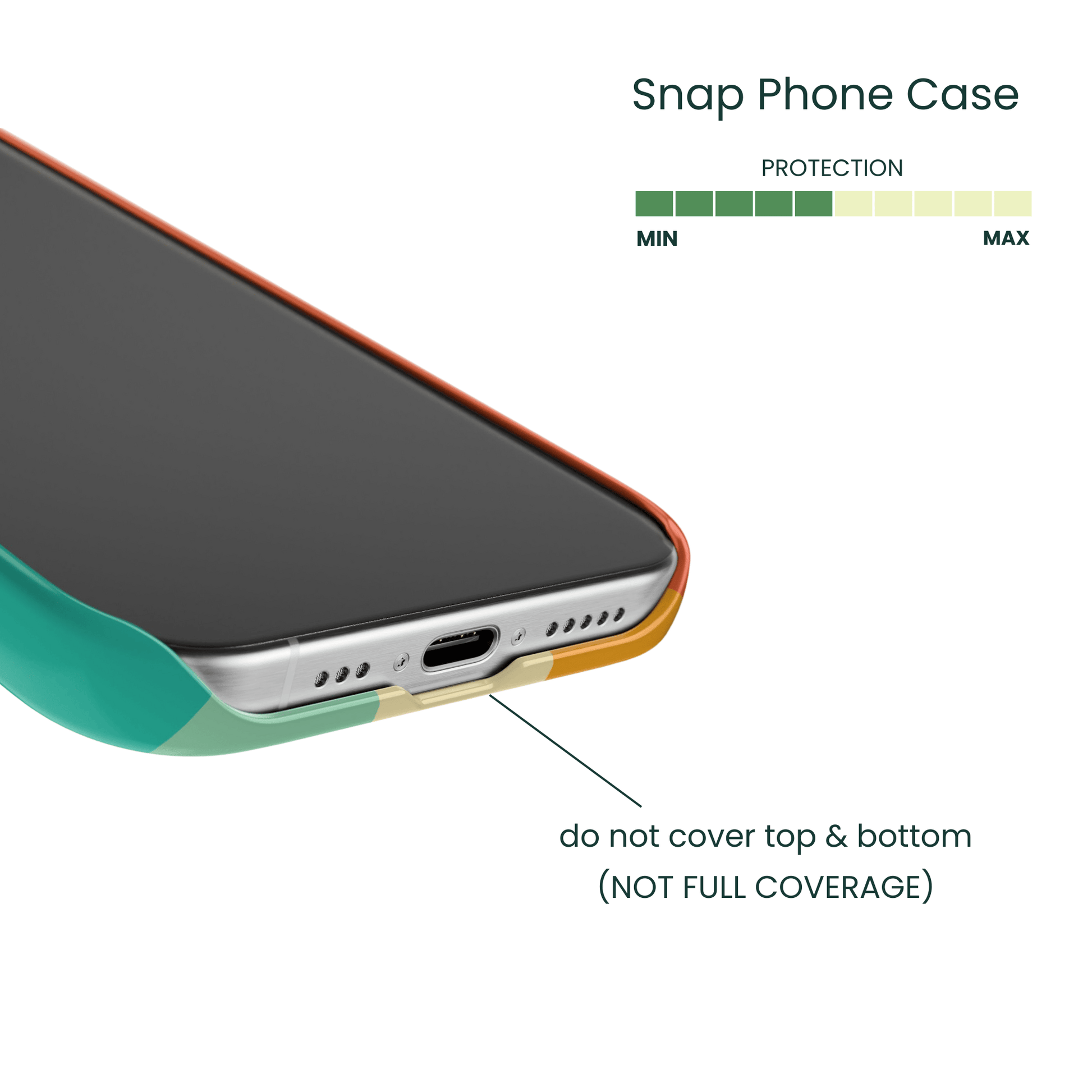 Snap phone case coverage and protection Info