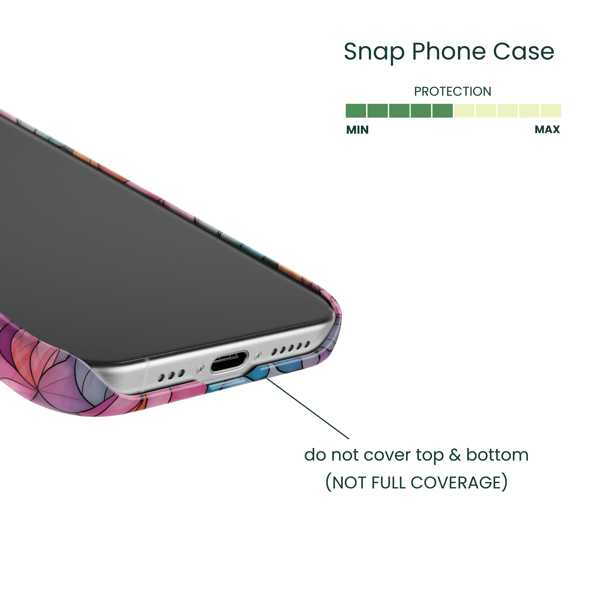 Lightweight Floral Chroma floral case with open port access