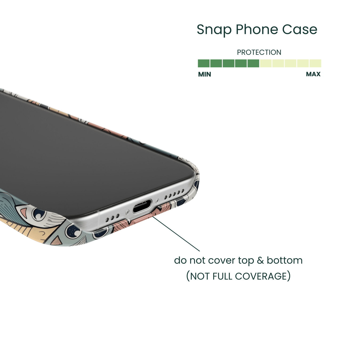Snap Phone Case Protection Info - Coverage
