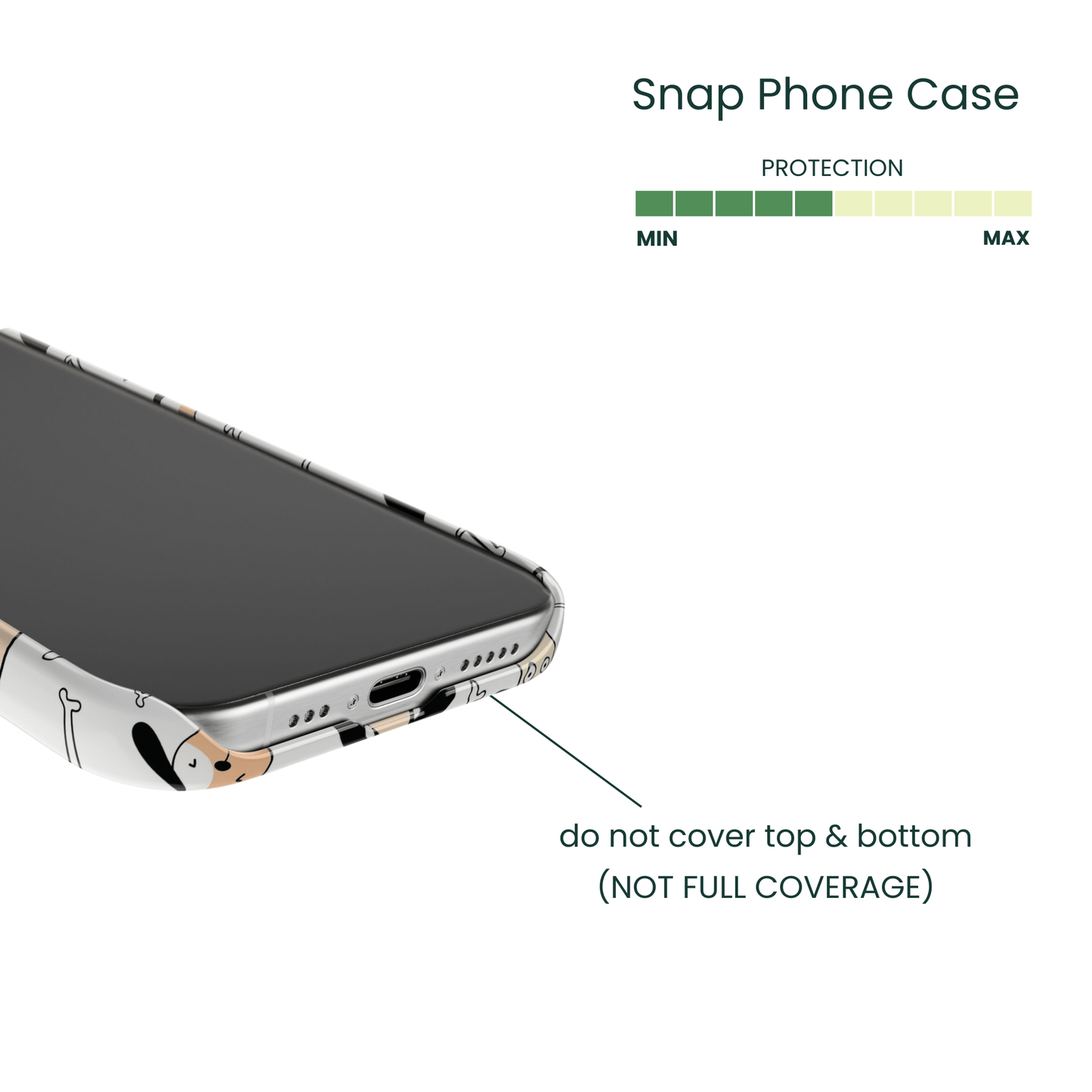 Snap Phone Case Protection Info - Coverage