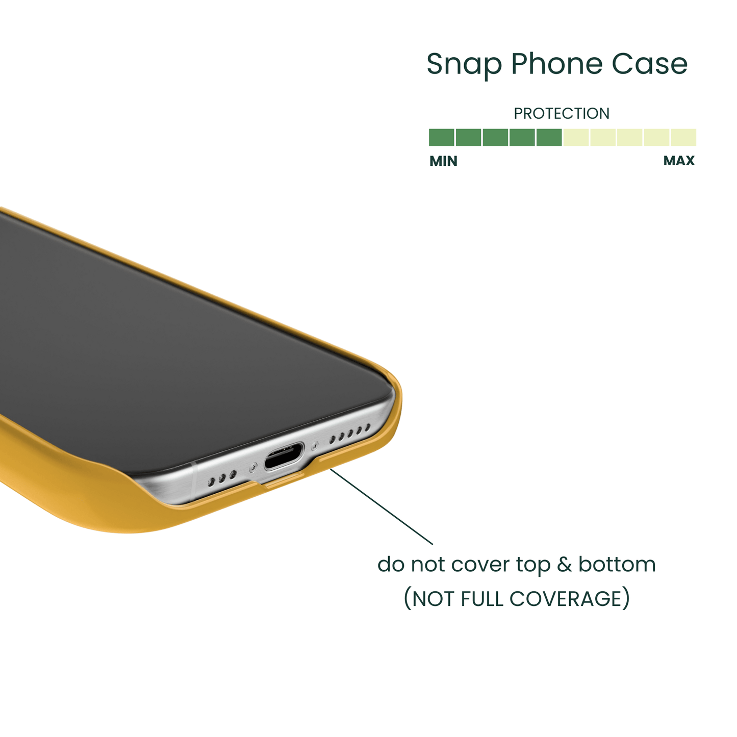 Snap Phone Case Protection Info - Coverage
