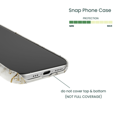Thin profile snap case with edge to edge Aura Marble art