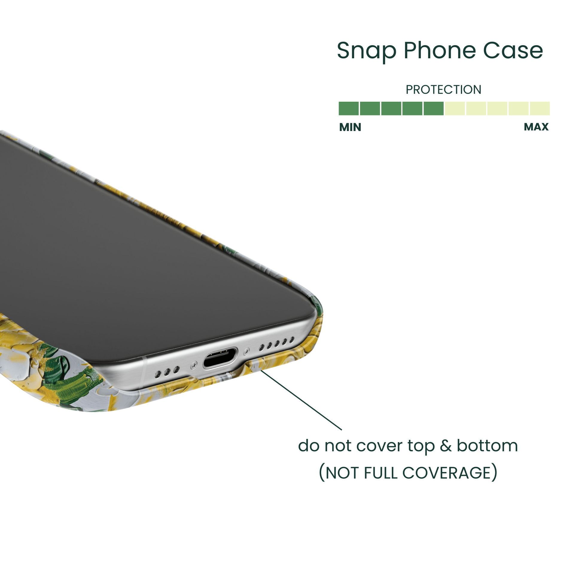 Lightweight Golden Canvas floral case with open port access