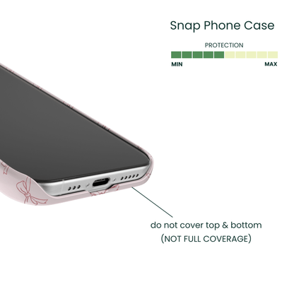 Ultra-slim subtle bow pattern Snap Case for iPhone