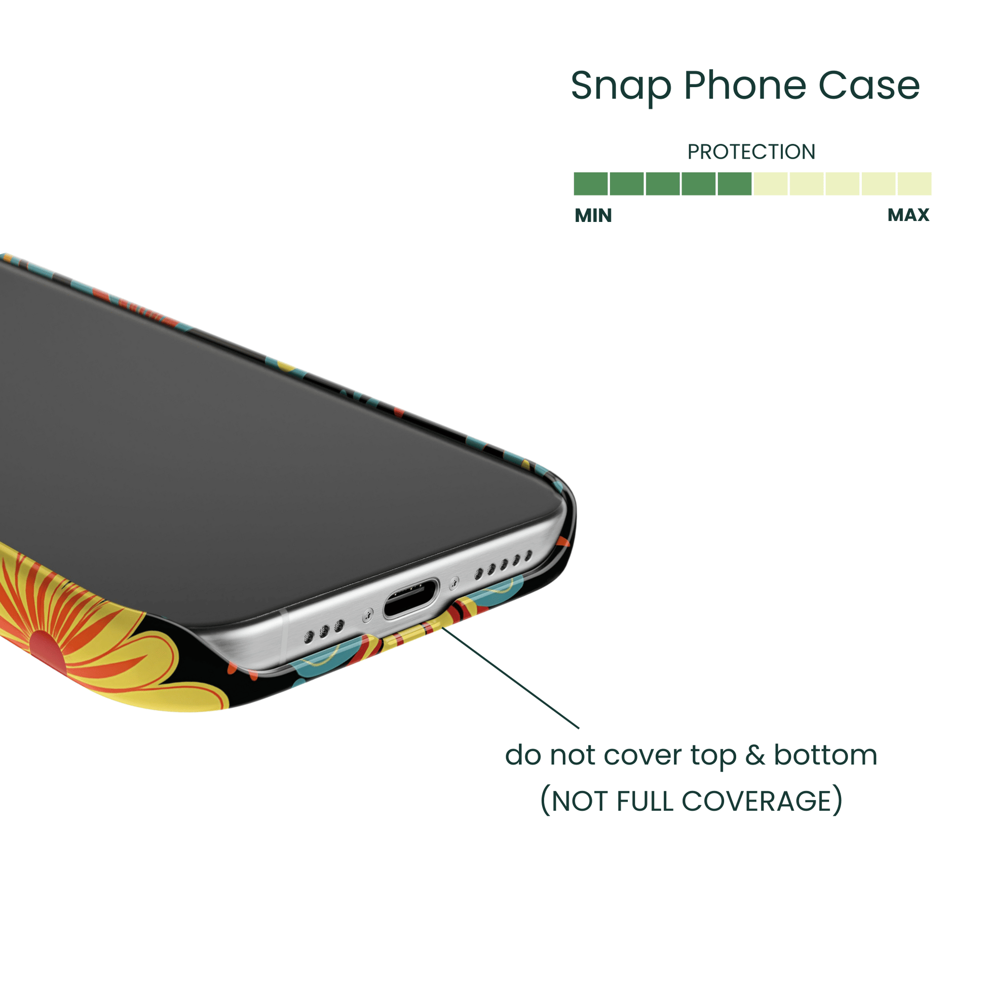 Scratch resistant snap case with a bold mid century aesthetic