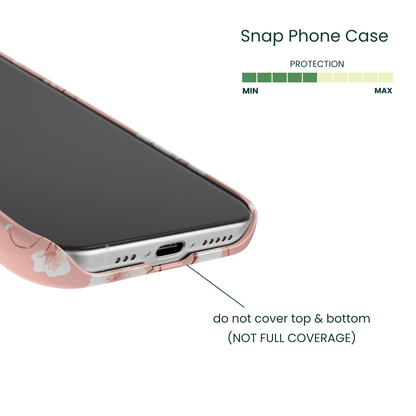 Lightweight Sakura Bloom floral case with open port access