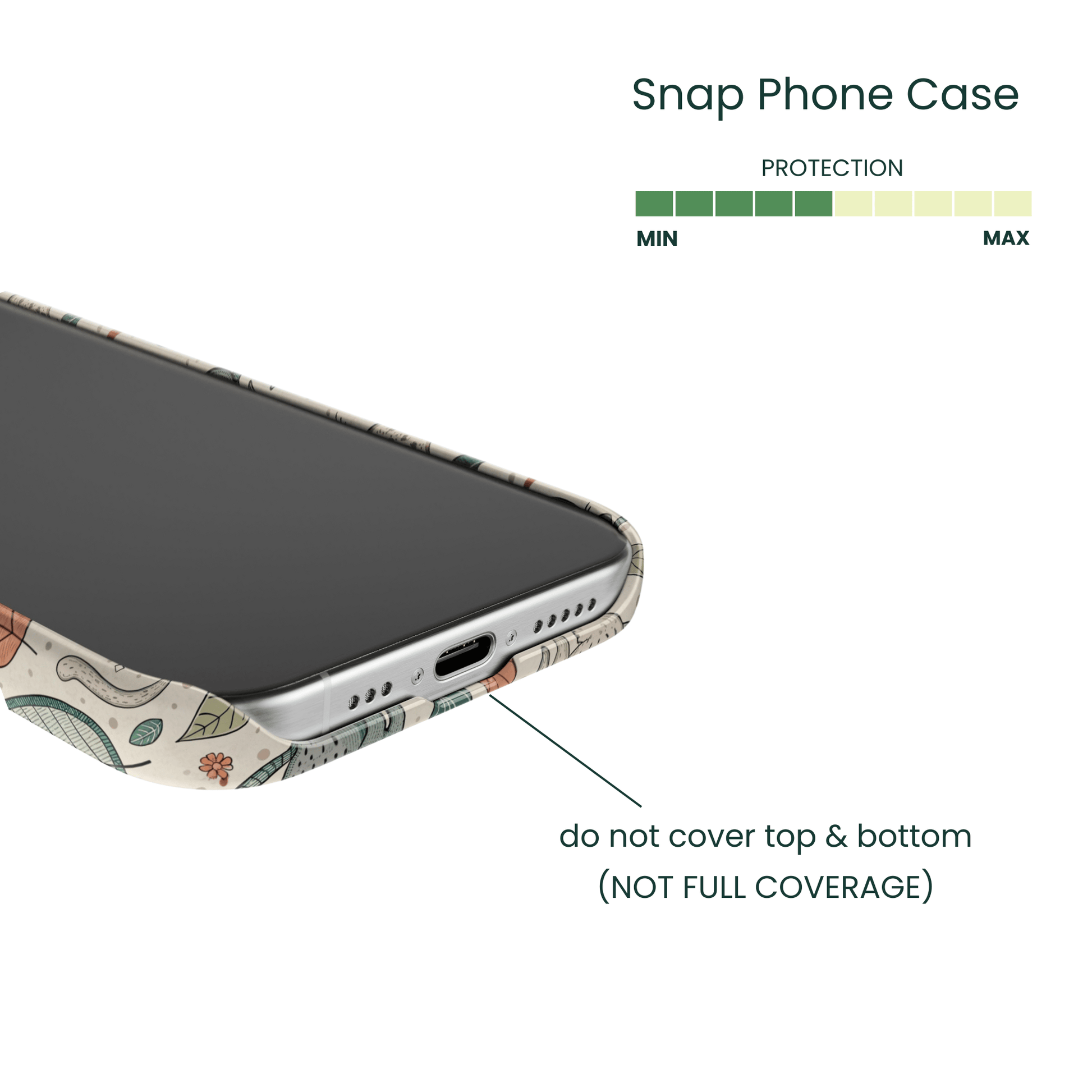 Snap Phone Case Protection Info - Coverage