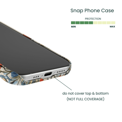 Thin profile snap case with edge to edge Blossom Whispers art