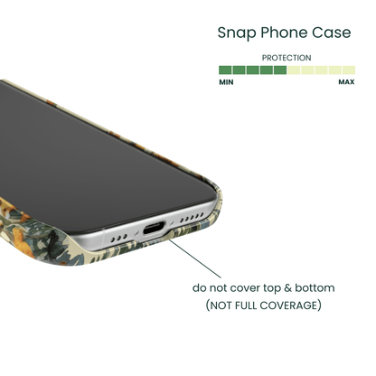 Scratch resistant snap case with a soft botanical meadow aesthetic