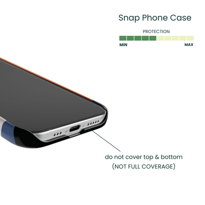 Bottom angle of the Snap Ghost case showing the open-port design for easy charging cable access