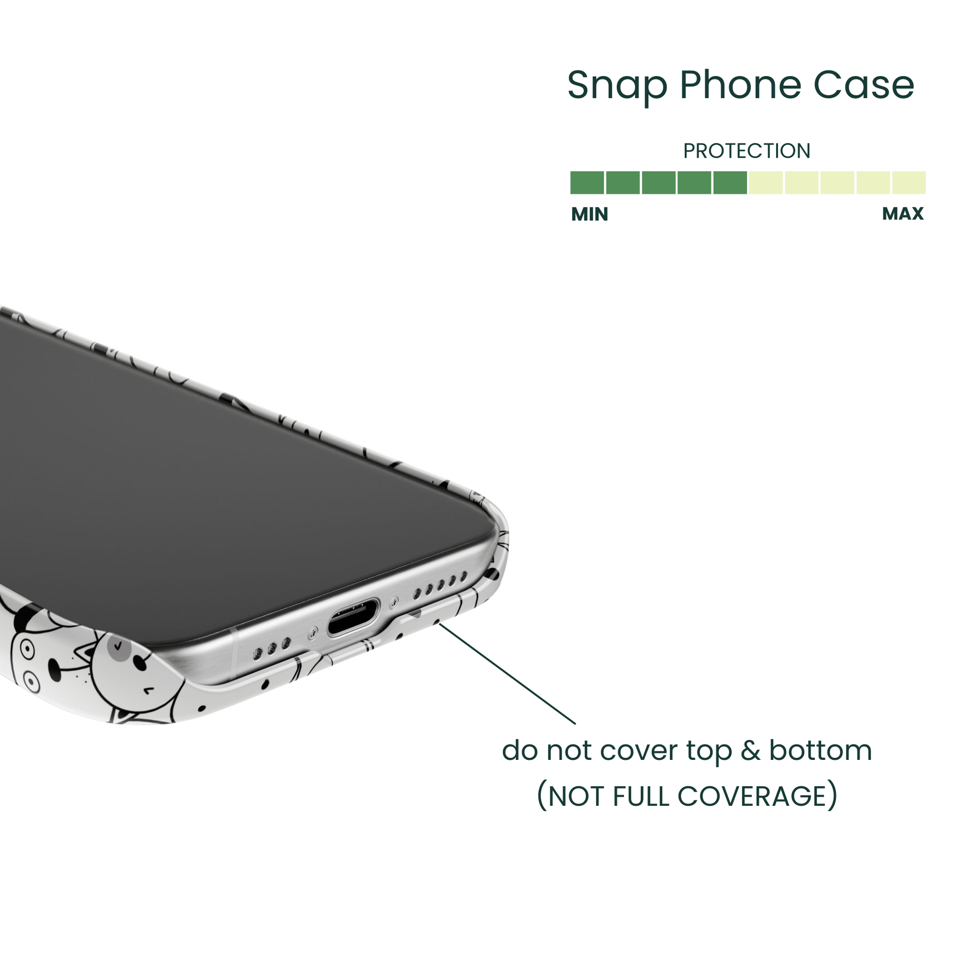 Snap Phone Case Protection Info - Coverage