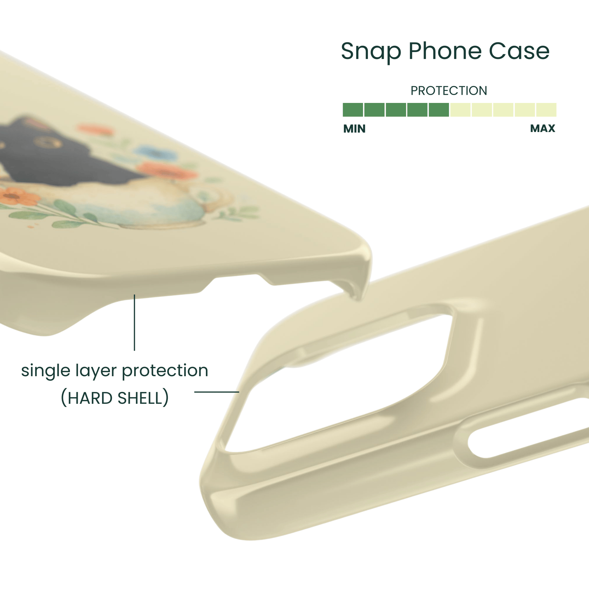 Lightweight hard shell for iPhone with cat pattern