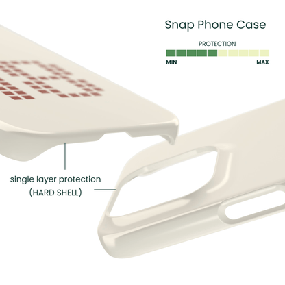 Thin profile No.18 iPhone snap case for a sleek, bulk-free look