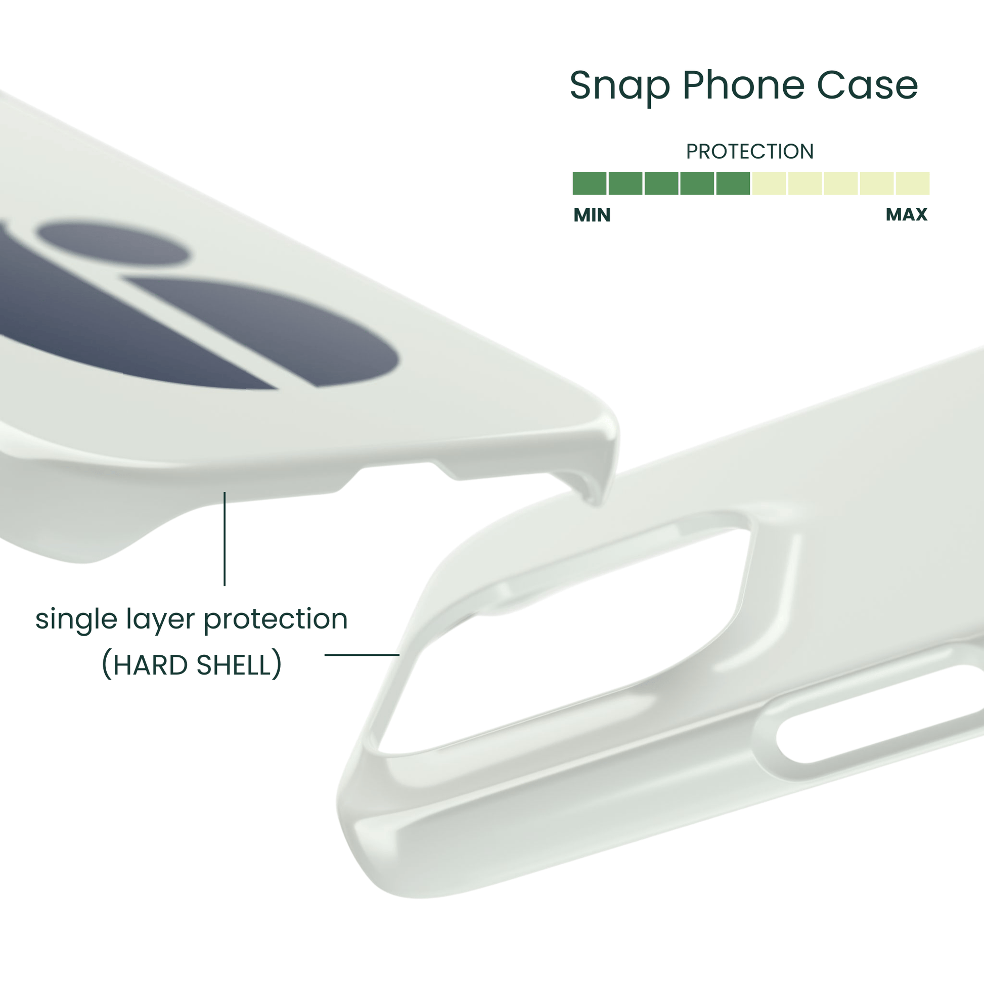 Ultra thin number 6 aesthetic snap case for a bulk free look
