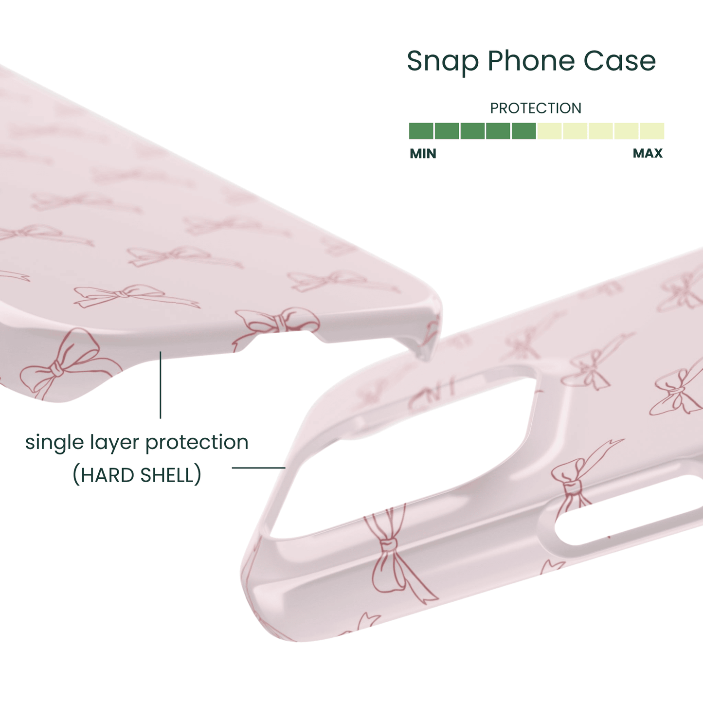 epeating line art bow pattern Snap Case