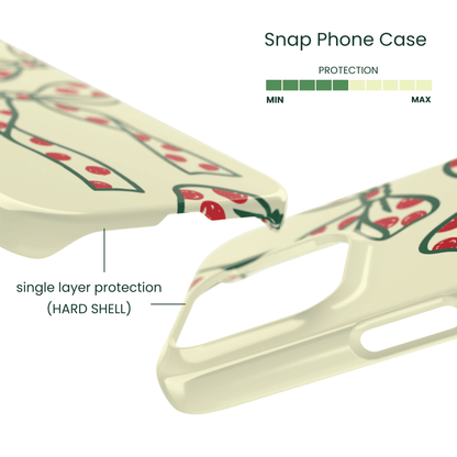 Thin polycarbonate vintage red bow Snap phone case