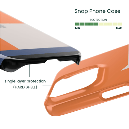 Angled shot of the White Flying Ghost case showing the seamless wrap-around print technology