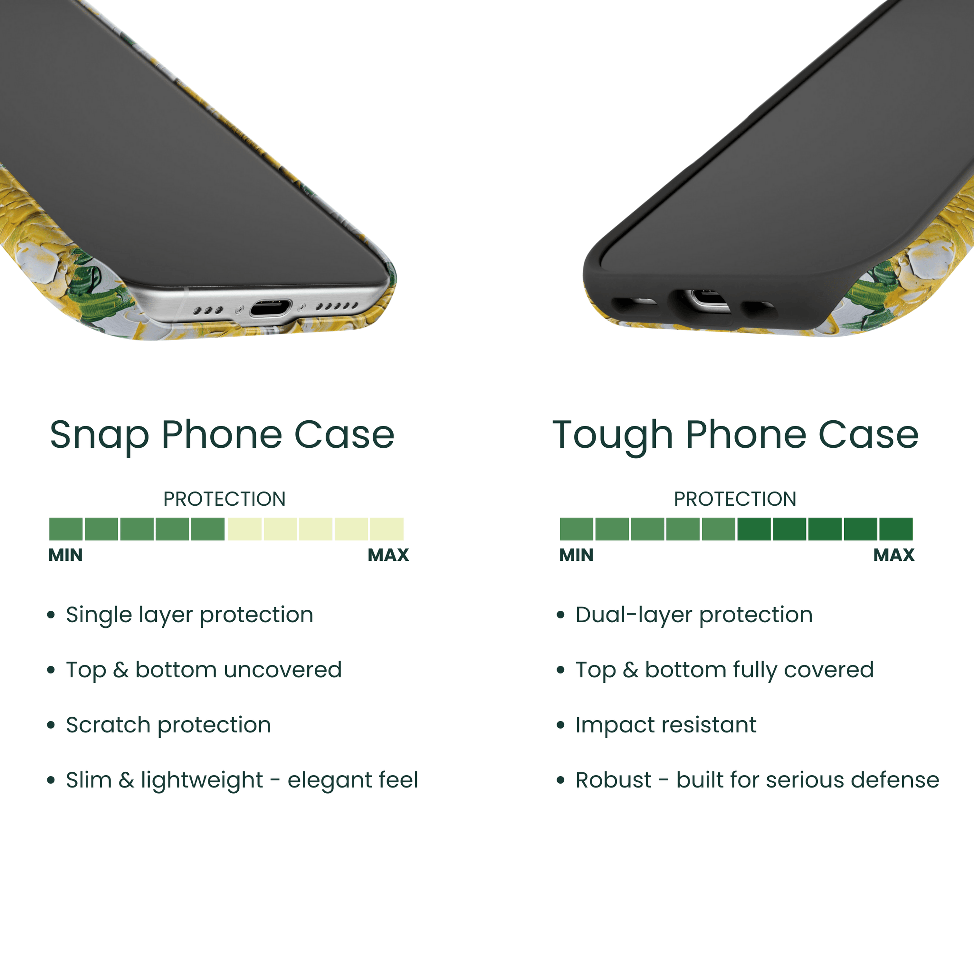 Snap Phone Case VS Tough Phone Case Protection Comparison