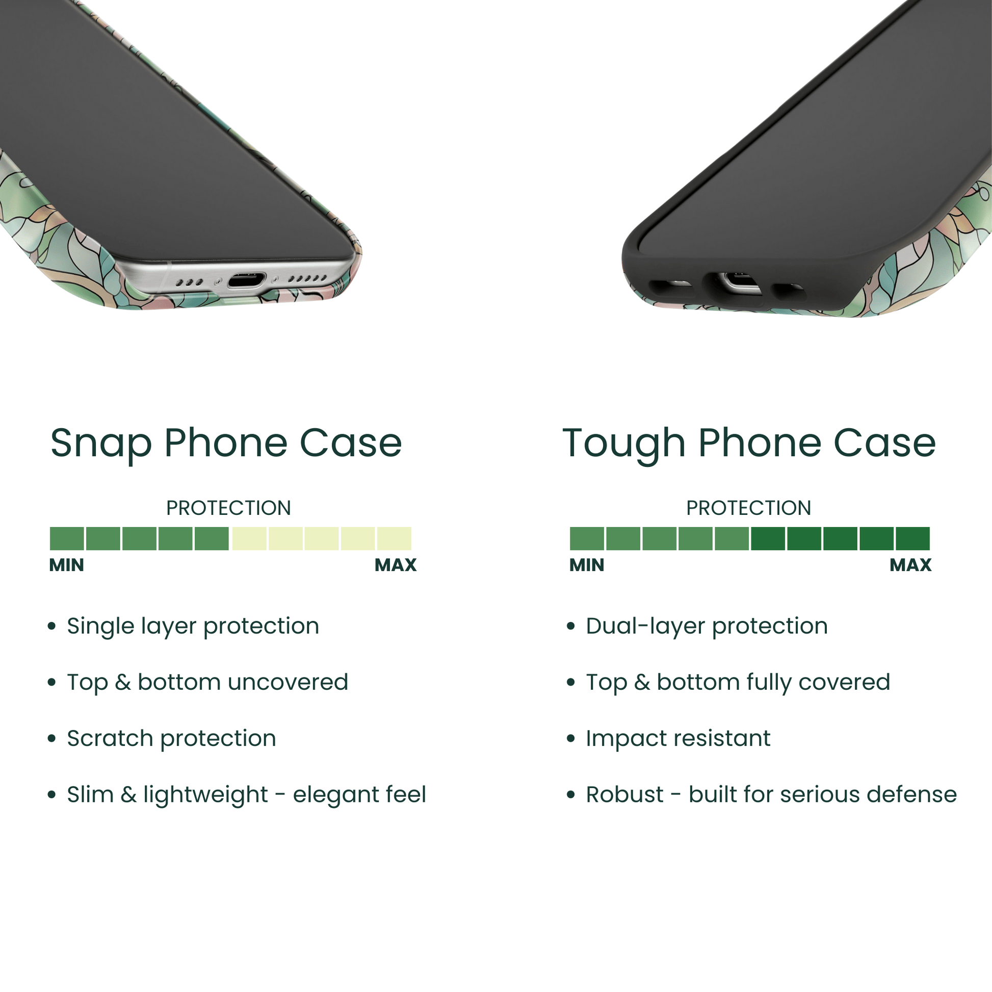 Snap Phone Case VS Tough Phone Case Protection Comparison