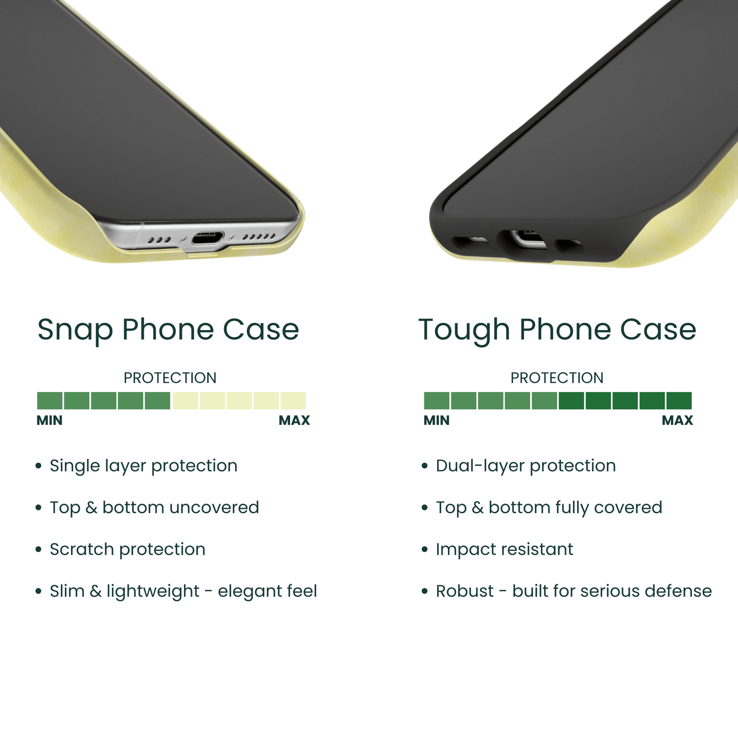 Snap Phone Case VS Tough Phone Case Protection Comparison