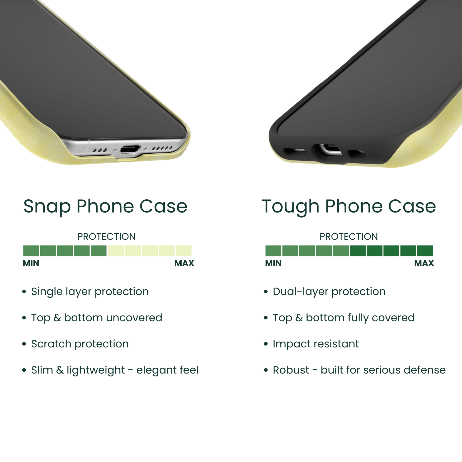 Snap Phone Case VS Tough Phone Case Protection Comparison