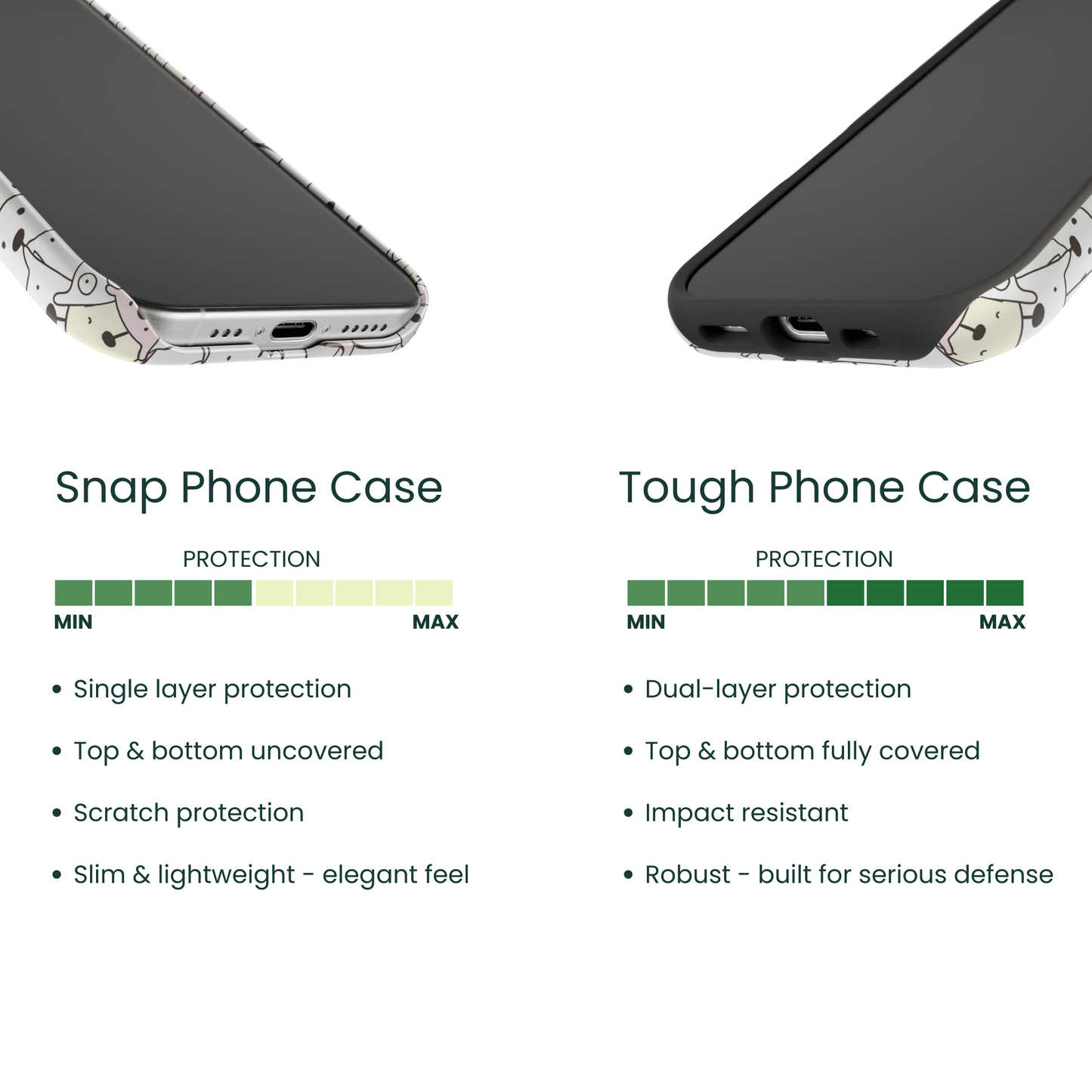 Snap Phone Case VS Tough Phone Case Protection Comparison