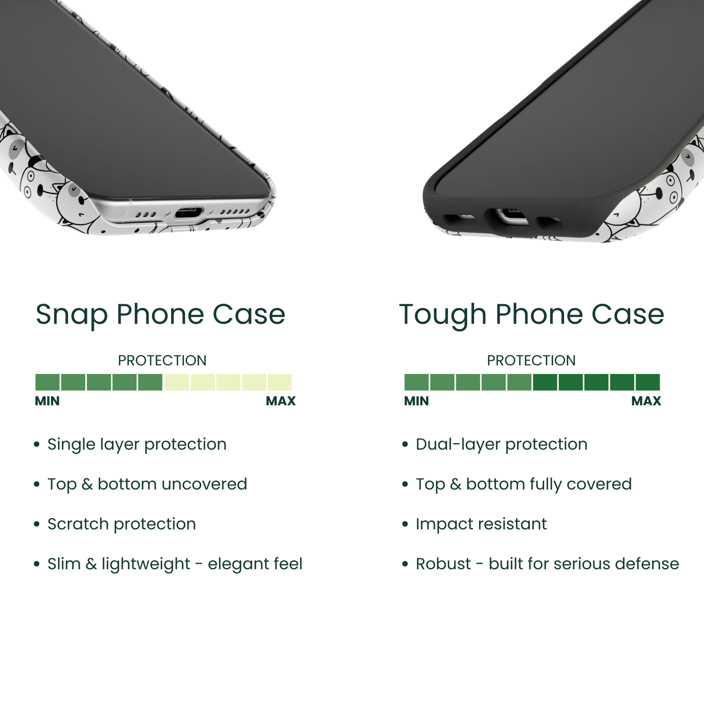Snap Phone Case VS Tough Phone Case Protection Comparison 