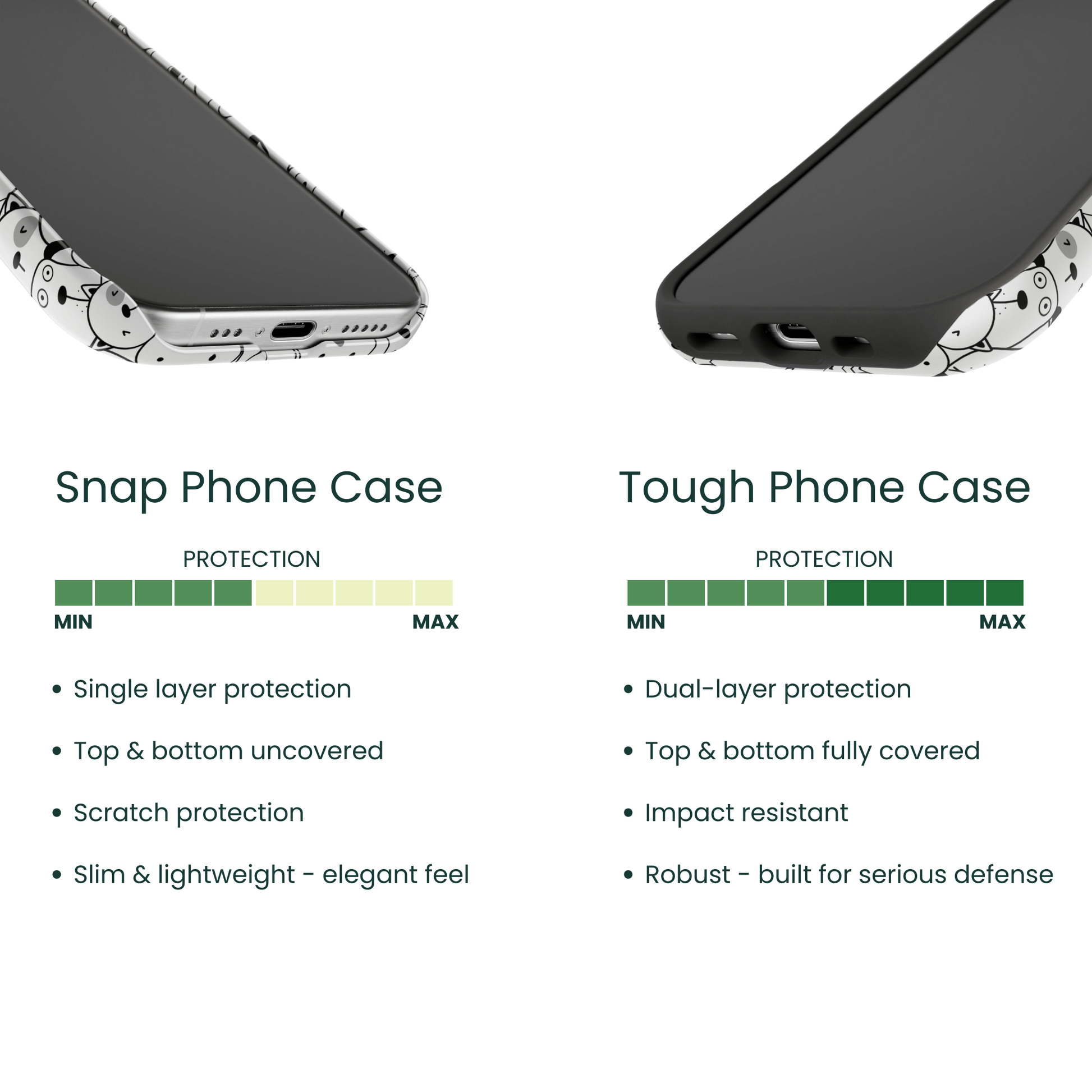 Snap Phone Case VS Tough Phone Case Protection Comparison 