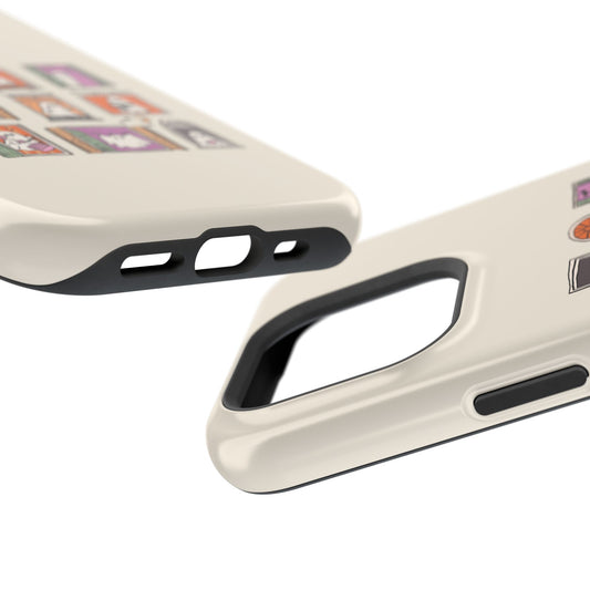 Clear, open ports for connectivity on iPhone Spooky Staycation Halloween tough phone case