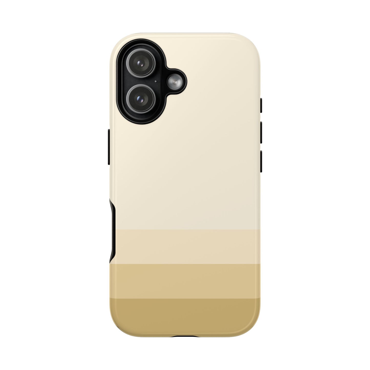 Tough phone case with Paris city color block design in neutral beige