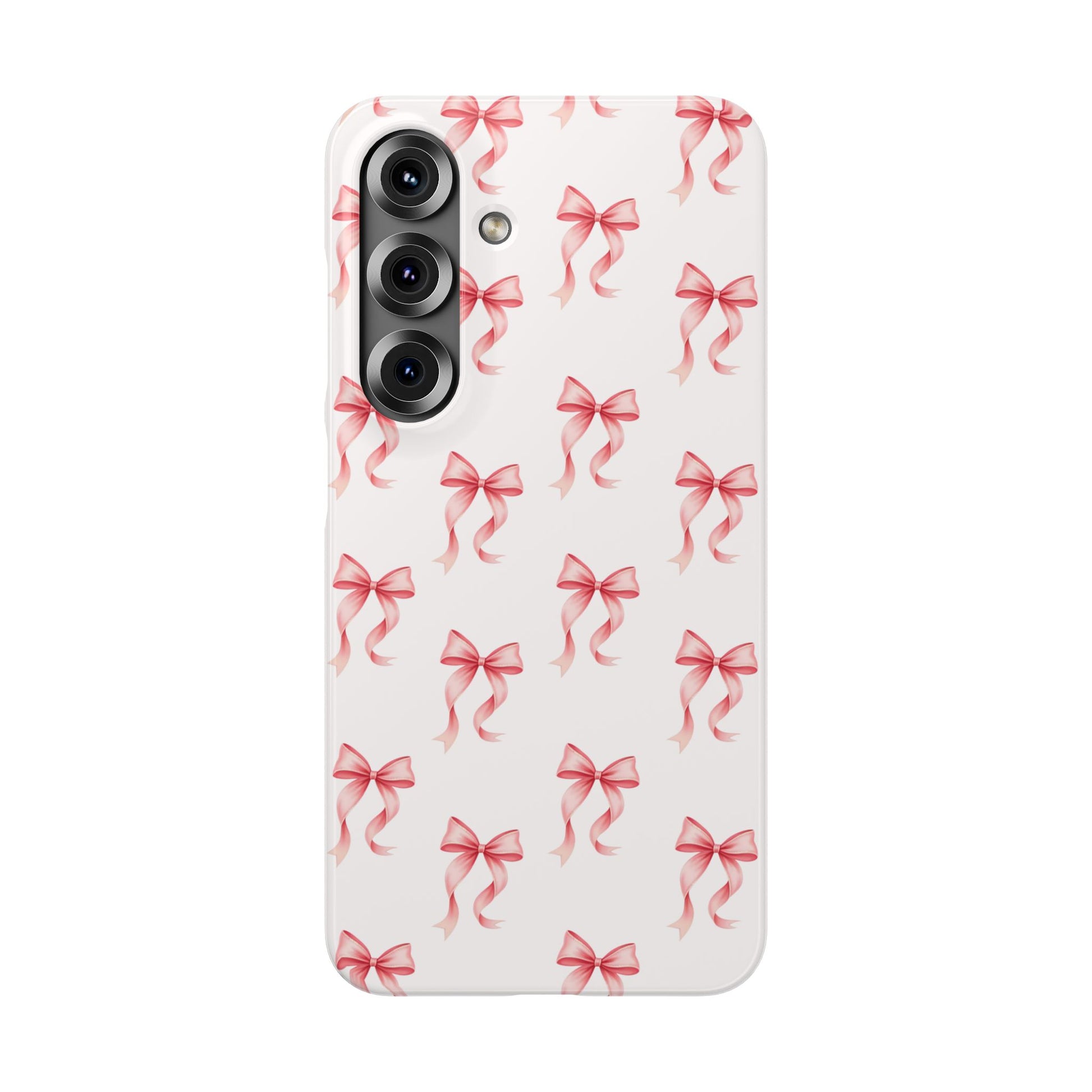 Ultra-slim pink bow Snap Case for iPhone and Samsung