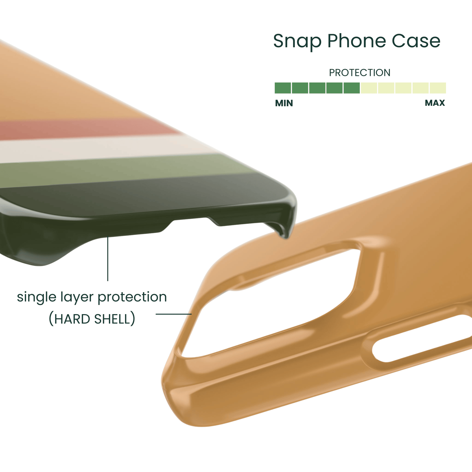 Ultra thin autumnal aesthetic snap case for a bulk free minimalist look