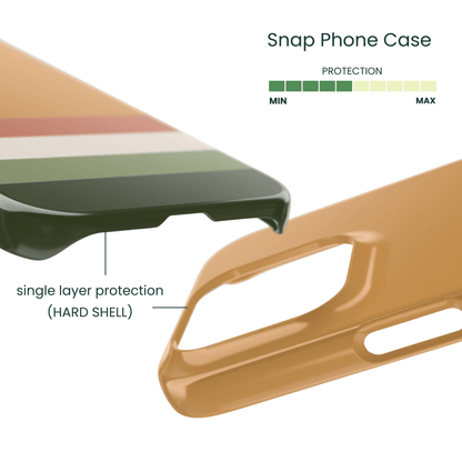 Ultra thin autumnal aesthetic snap case for a bulk free minimalist look